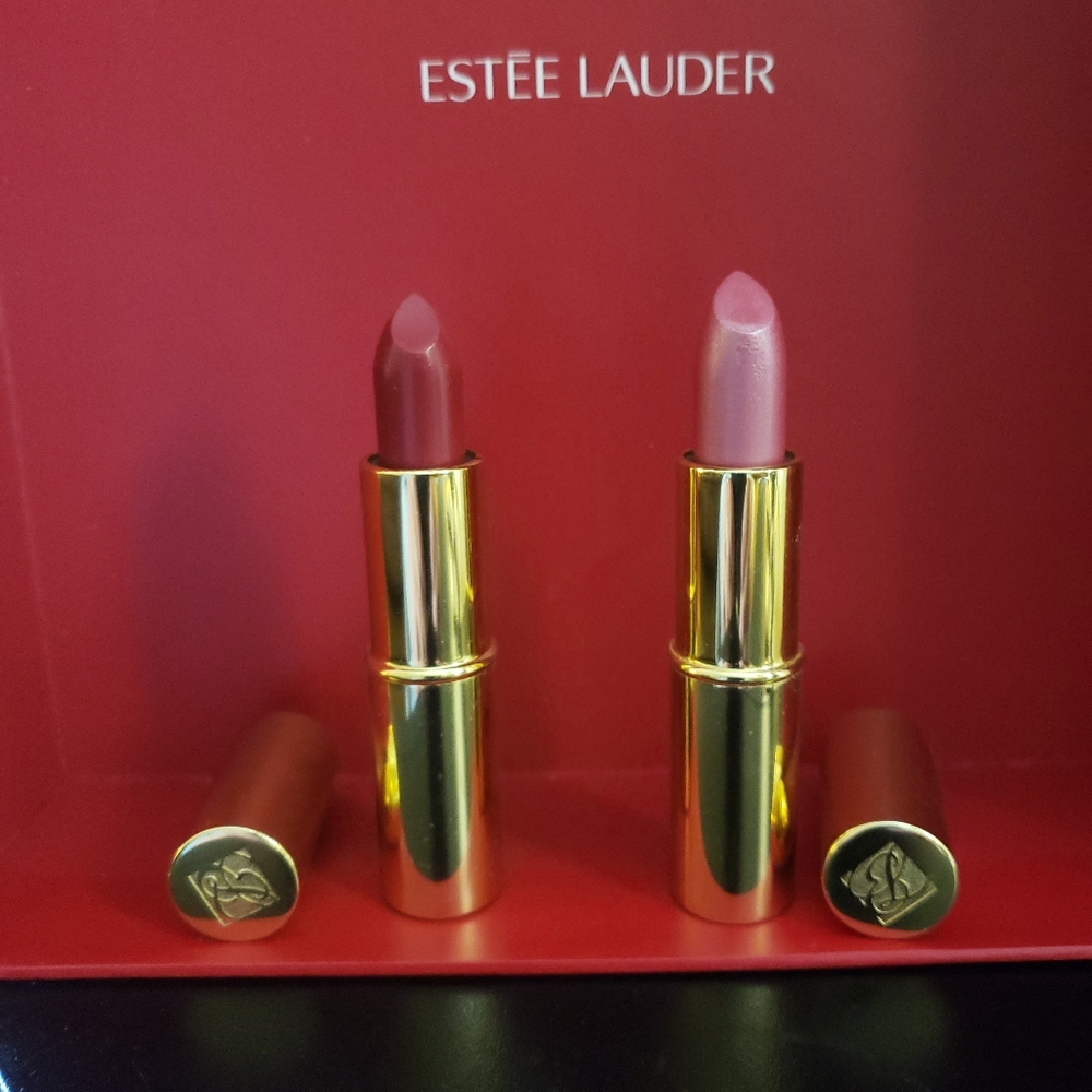 Estee Lauder (Lot 2)Pure Color Lipstick Pink Parfait Shimmer&Exotic Shimmer NWOB
